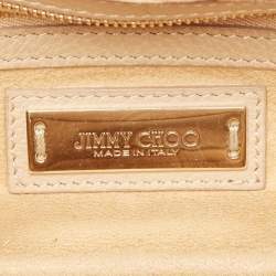 Pre Owned Jimmy Choo Beige Leather Small Rosalie Satchel