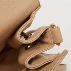 Pre Owned Jimmy Choo Beige Leather Small Rosalie Satchel