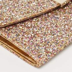 Pre Owned Jimmy Choo Multicolor Glitter Riane Chain Clutch 