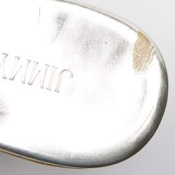 مملوكة مسبقًا Jimmy Choo Gold Textured Leather Prima Wedge Sandals Size 38