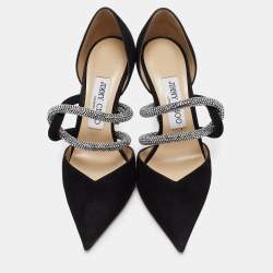 Pre Owned Jimmy Choo Black Suede Luis Pumps Size 36