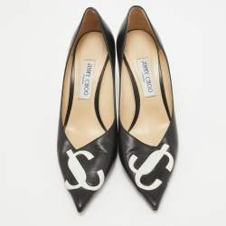 Jimmy Choo Black Leather JC Love Pumps Size 39.5