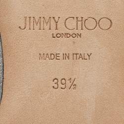 مملوكة مسبقًا Jimmy Choo Silver Glitter Slingback Flat Sandals Size 39.5