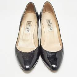 Pre Owned Jimmy Choo Black Patent Leather Bridget Pumps Size 41
