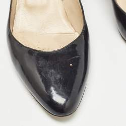 Pre Owned Jimmy Choo Black Patent Leather Bridget Pumps Size 41