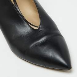 Jimmy Choo Black Studs Leather Ankle Strap Pumps Size 40