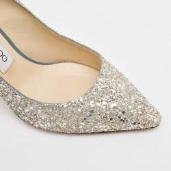 Pre Owned Jimmy Choo Two Tone Coarse Glitter Romy Pumps Size 37
