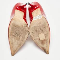 Pre Owned Jimmy Choo Red Patent Leather Romy Pumps Size 38