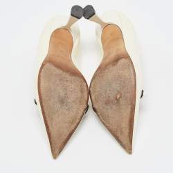 Pre Owned Jimmy Choo Cream Patent Leather Rosalia Pumps Size 36