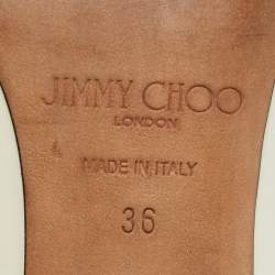 Pre Owned Jimmy Choo Cream Patent Leather Rosalia Pumps Size 36