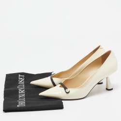 Pre Owned Jimmy Choo Cream Patent Leather Rosalia Pumps Size 36