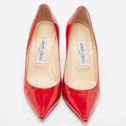 Jimmy Choo Red Patent Leather Love Pumps Size 37.5