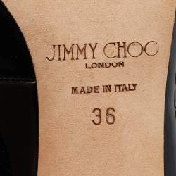 Pre Owned Jimmy Choo Black Patent  Leather Sage Pumps Size 36