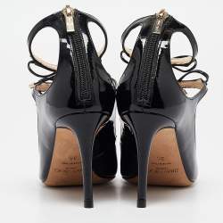 Pre Owned Jimmy Choo Black Patent  Leather Sage Pumps Size 36