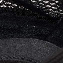 Pre Owned Jimmy Choo Black Leather and Mesh Sneakers Size 41