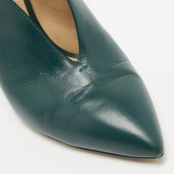 Jimmy Choo Green Leather Lark Ankle Strap Pumps Size 36.5