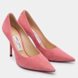 Jimmy Choo Pink Suede Love Pointed Toe Pumps Size 36.5