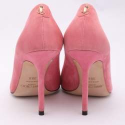 Jimmy Choo Pink Suede Love Pointed Toe Pumps Size 36.5