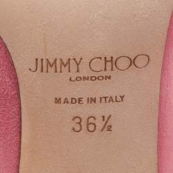 Jimmy Choo Pink Suede Love Pointed Toe Pumps Size 36.5