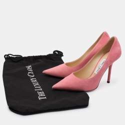 Jimmy Choo Pink Suede Love Pointed Toe Pumps Size 36.5
