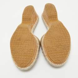 مملوكة مسبقًا صندل جيمي تشو بينا جلد وردي منقوش مقاس 37