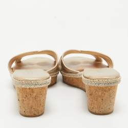 مملوكة مسبقًا صندل جيمي تشو بينا جلد وردي منقوش مقاس 37