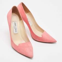 Jimmy Choo Pink Suede Avril Pumps Size 37