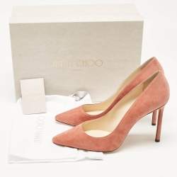 Jimmy Choo Pink Suede Romy Pumps Size 40