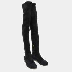 Pre Owned Jimmy Choo Black Suede Knee Length Boots Size 39