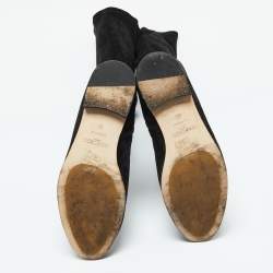 Pre Owned Jimmy Choo Black Suede Knee Length Boots Size 39