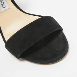 Jimmy Choo Black Suede Mischa Sandals Size 38