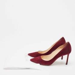 Jimmy Choo Burgundy Suede Romy Pumps Size 38