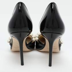 Pre Owned Jimmy Choo Black Patent Leather Aurelie 85 Pumps 42