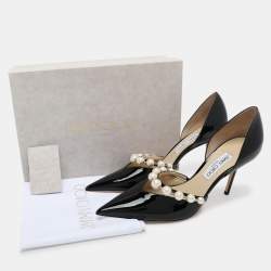 Pre Owned Jimmy Choo Black Patent Leather Aurelie 85 Pumps 42
