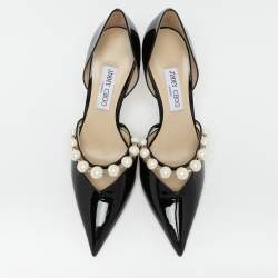 Pre Owned Jimmy Choo Black Patent Leather Aurelie 85 Pumps 42