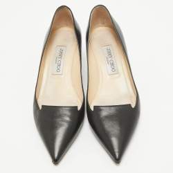 Jimmy Choo Black Leather Ari Pumps Size 38