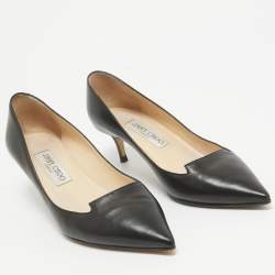 Jimmy Choo Black Leather Ari Pumps Size 38