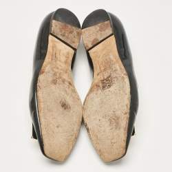 Pre Owned Jimmy Choo Black Patent Leather Ballet Flats Size 40