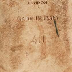 Pre Owned Jimmy Choo Black Patent Leather Ballet Flats Size 40