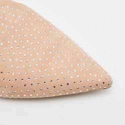 Pre Owned Jimmy Choo Pink Suede Calix Ballet Flats Size 38