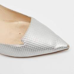 Jimmy Choo Silver Leather Pumps 38