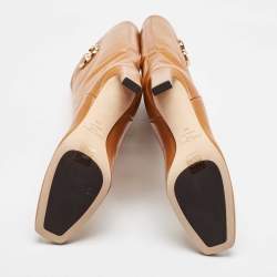 Pre Owned Jimmy Choo Brown Leather Mahesa Knee Length Boots Size 39