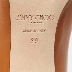 Pre Owned Jimmy Choo Brown Leather Mahesa Knee Length Boots Size 39