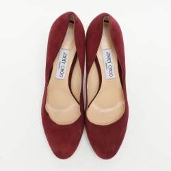 Jimmy Choo Burgundy Suede Pumps Size 39.5