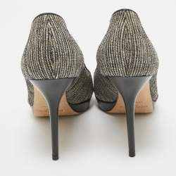 Jimmy Choo Two Tone Canvas Luna Pumps Size 38