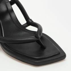 Jimmy Choo Black Leather Sandals Size 35.5