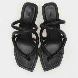 Jimmy Choo Black Leather Sandals Size 35.5