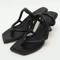 Jimmy Choo Black Leather Sandals Size 35.5