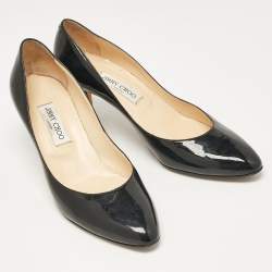 Jimmy Choo Black Patent Leather Bridget Pumps Size 41