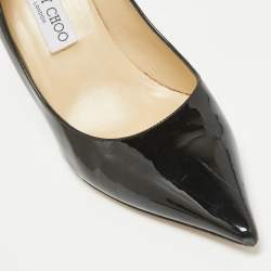 Jimmy Choo Black Patent Leather Romy Pointed Toe Pumps Size 39.5